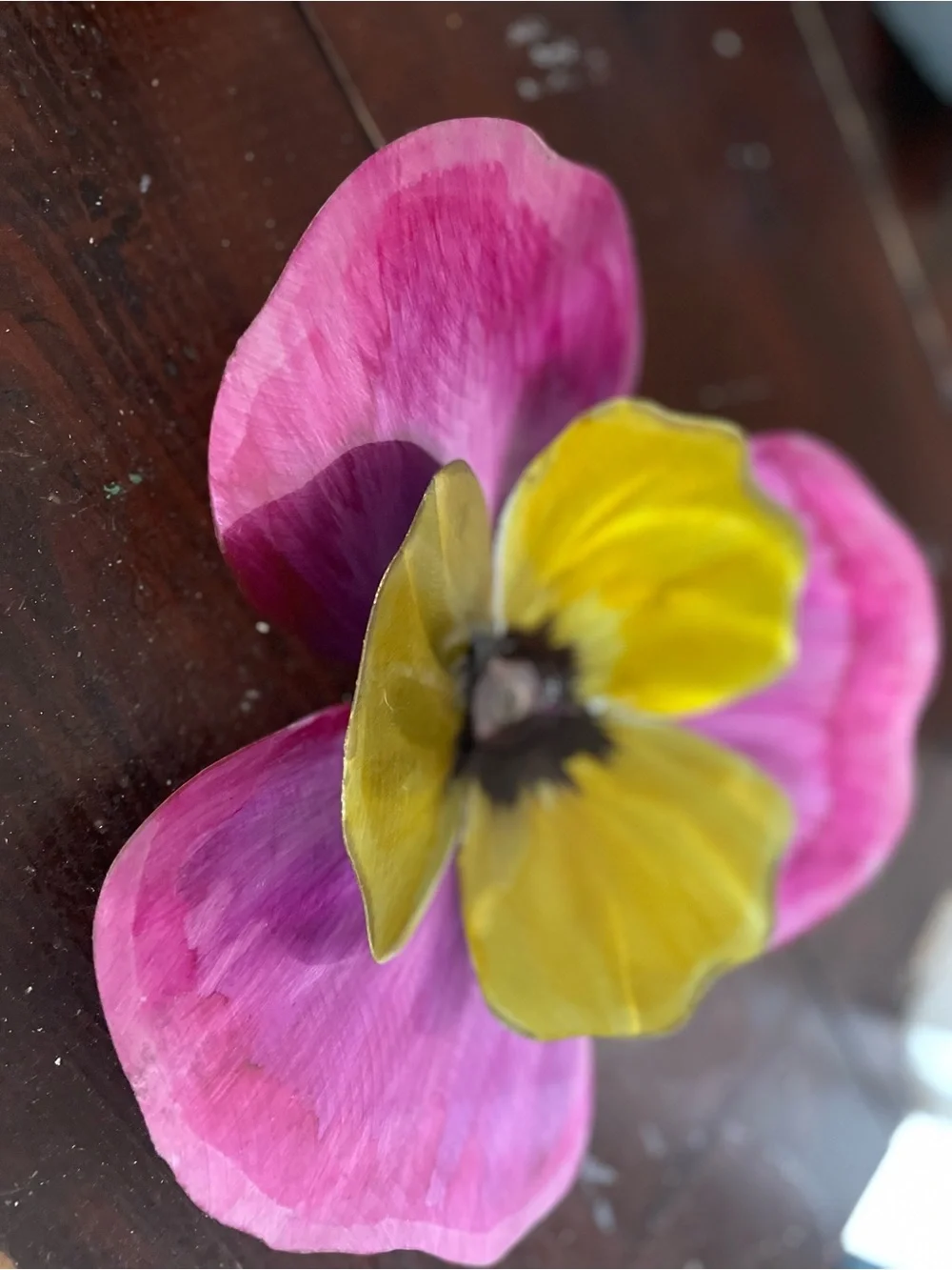 Decorative Pink and Yellow Floral Accent - Home Accents